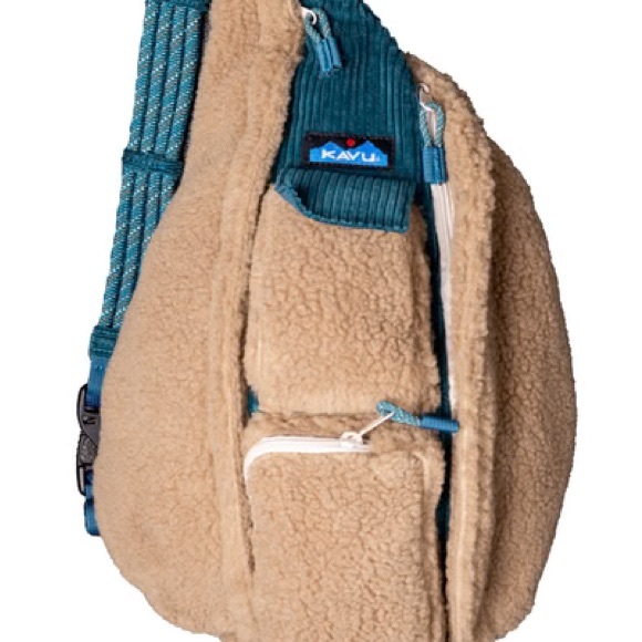 Kavu Handbags - Kavu fleece sling rope backpack tan/brown new!